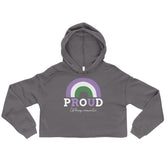 Proud Of Being Aromantic Crop Hoodie